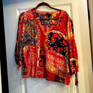 JONES, New York bright print pink, orange really pretty always get compliments